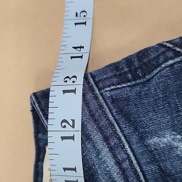 Dylan George "Alexandra" Flare Jeans Size 26 Distressed Low Rise, Med-Dark Wash - Picture 4 of 13